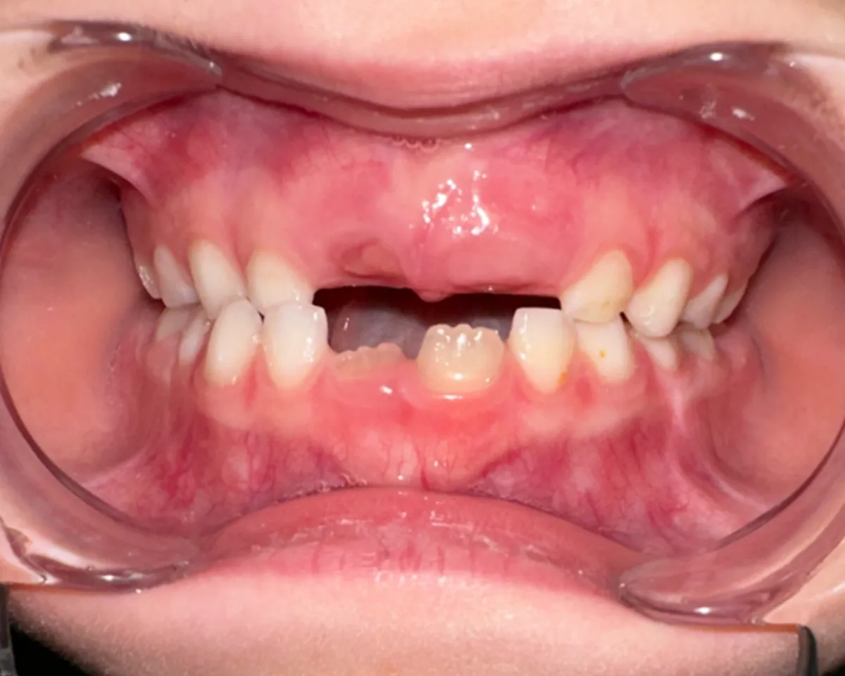 Our son before starting the Toothpillow program to correct his jaw and airway
